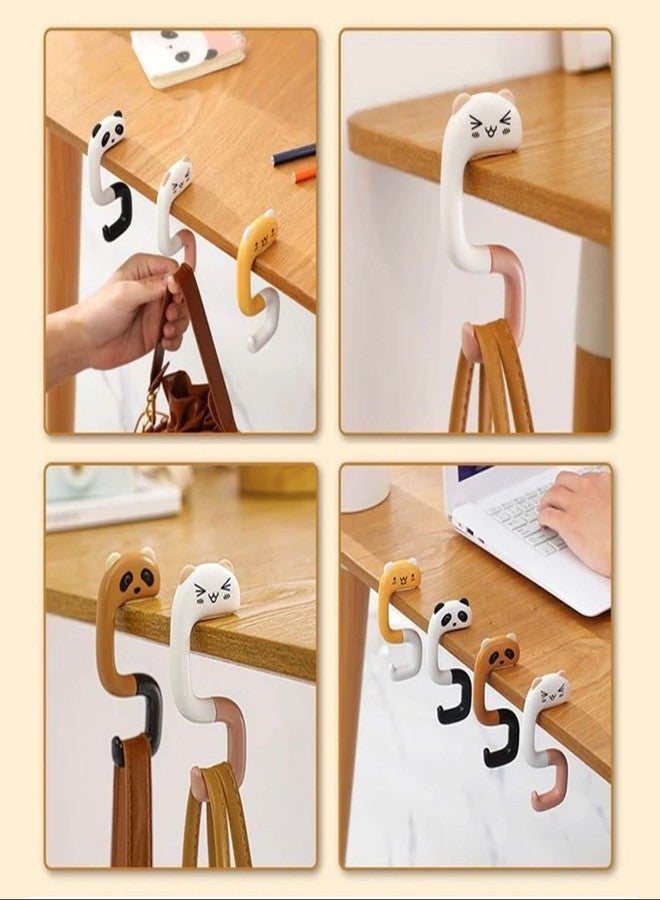 Tusig Cute Portable Travel Plastic Animal Hook for Hanging Decorative Table Purse Bag Hooks Wall Hanger Holder Handbag Hanger(Pack of 2), Assorted - Image 3